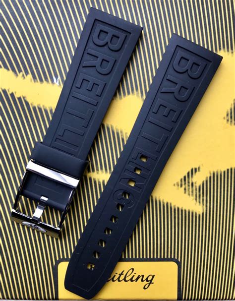 breitling bands rubber|breitling rubber strap 24mm.